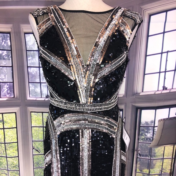 Aidan Mattox size 0 MSRP $395 sequined party dress - Picture 11 of 16